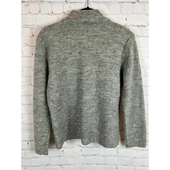 CASUAL CORNER ANNEX vintage wool full zip collared gray cardigan sweater S - Picture 6 of 7